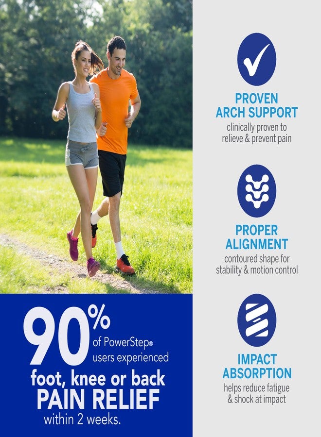 باور ستيب نعال تقويمية PowerStep ProTech Control 3/4 - نعال طبية لعلاج فرط الكب، والتهاب اللفافة الأخمصية، وآلام قوس القدم - توسيد متوسط - كعب من إسفنج فاخر - صنع في الولايات المتحدة الأمريكية (مقاس رجالي 7-8.5، نسائي 9-10.5) - Image 4